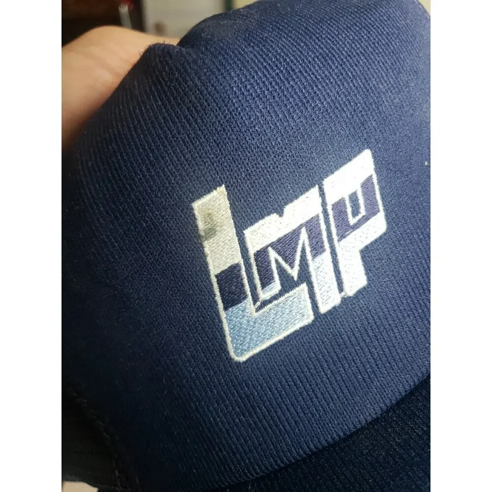 Lot Of 2 LMP Steel Wire Embroidered Logo Promo Hat Men's Strapback Baseball Cap